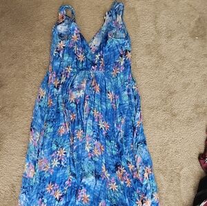 Floral Blue Maxi Dress